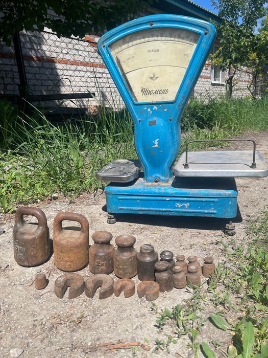 Весы антиквариат Рабочие
