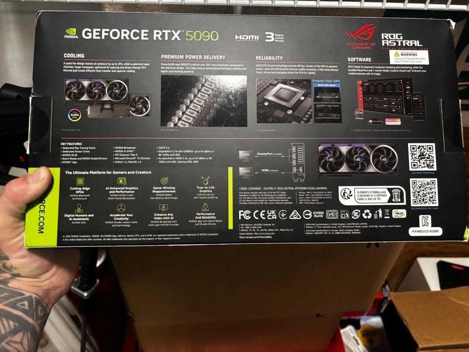 Asus Rog Astral GeForce RTX 5090. Доставка от Холандия.