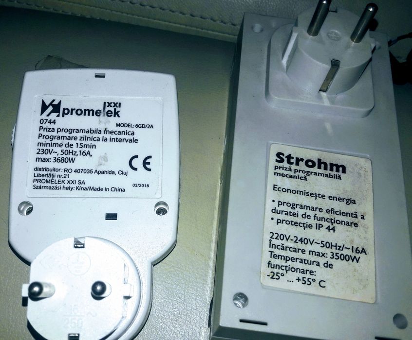 Priza programabila 24h, analogica max. 3680W/16A, AC220-240V, 50 / 60H