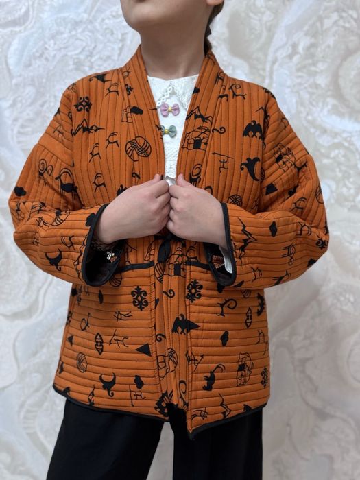 Этно шапан и бомбер  размер 4-14 лет