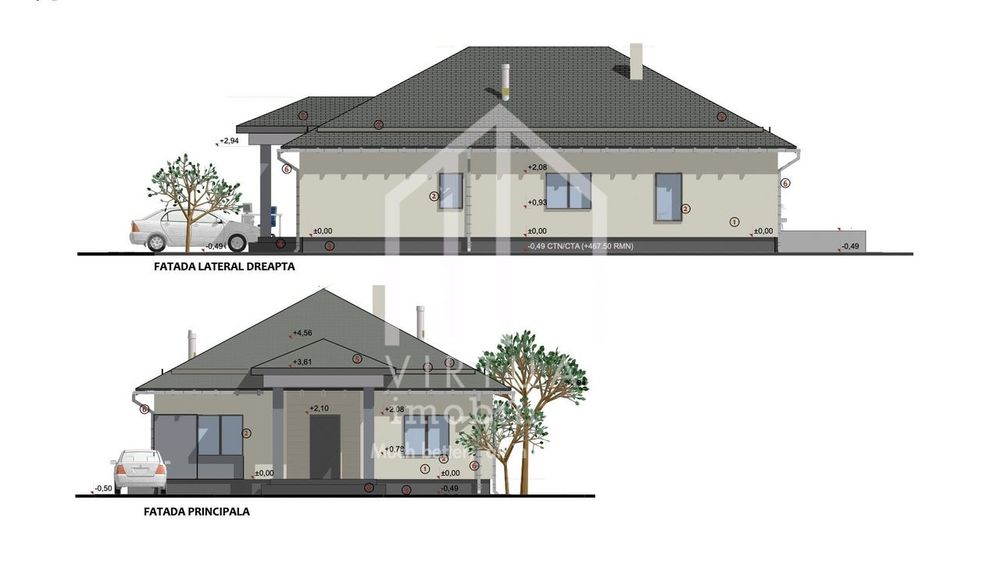 Casa cu 4 camere, 130mp utili+pod masardabil, 503mp teren, Cisnadie