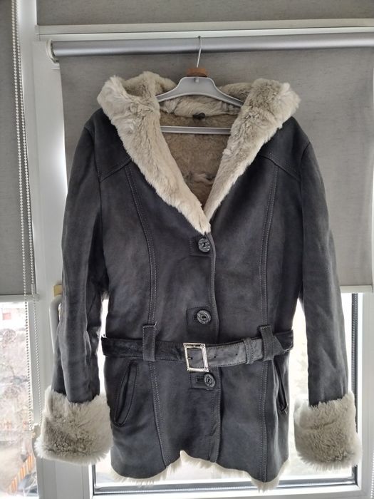 Suoer pret!Oferta!Cojoc din blana și piele naturala.