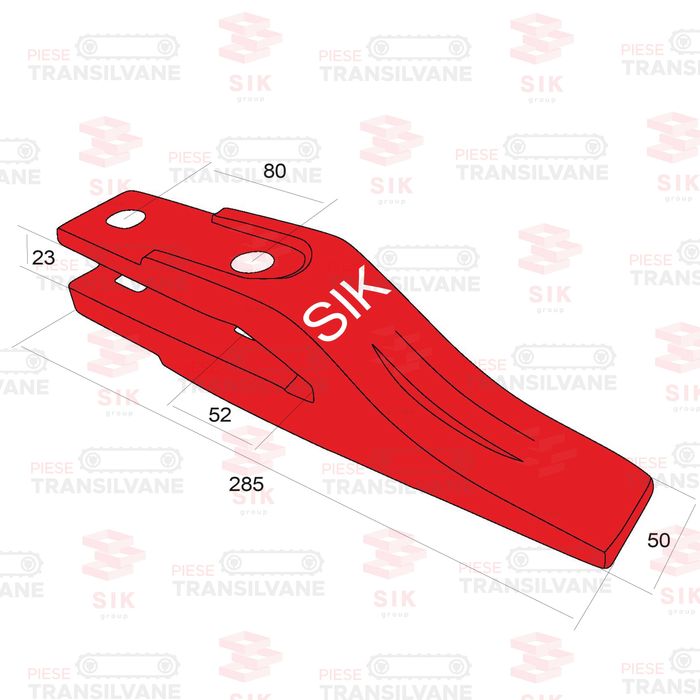 Dinte central KOMATSU cu surub si piulita