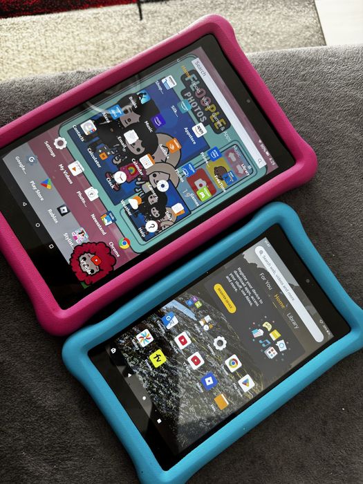 2 Tablete Amazon Fire HD 10 Kids + Amazon Fire HD 8 Kid