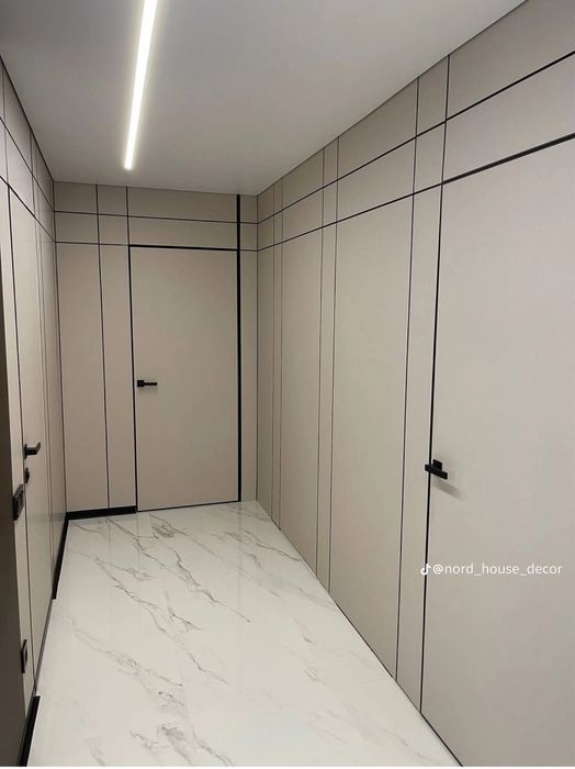 Монтаж бамбуковых  панелей