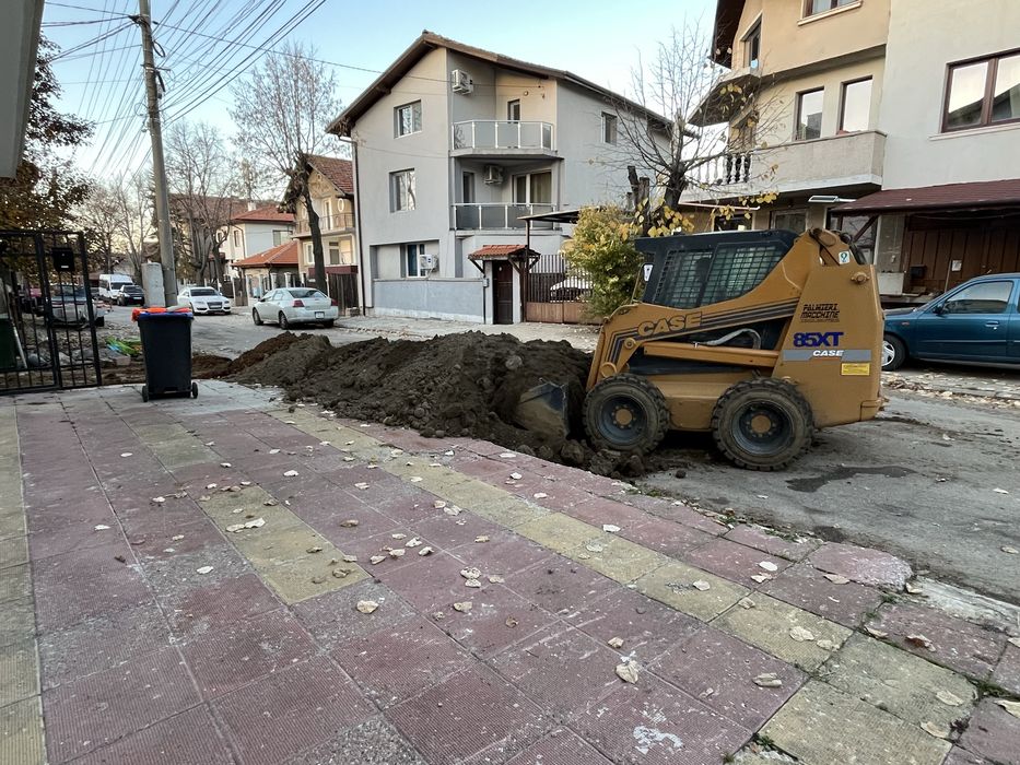 Услуги с мини багер, бобкат и самосвал с кран!