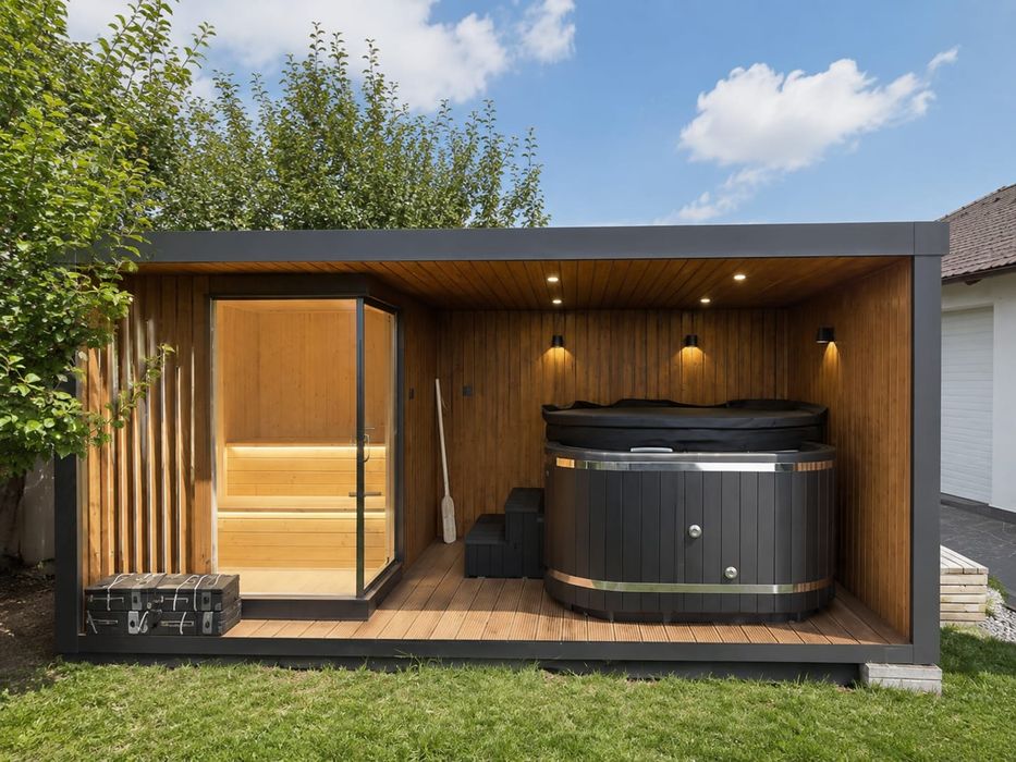 Vand container Sauna Birou Vitrina Vestiar paza