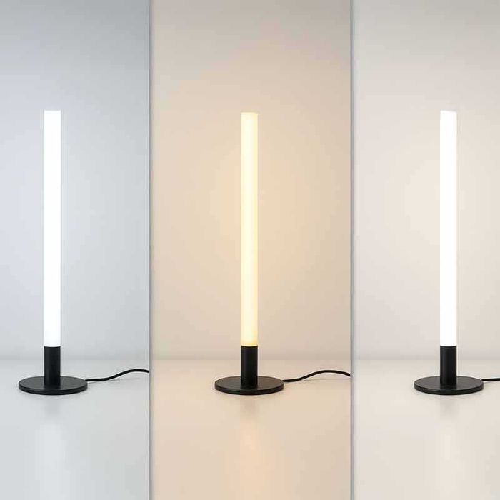 LED лампа за бюро или под, 3 цвята светлина, регулируема яркост, 40 см