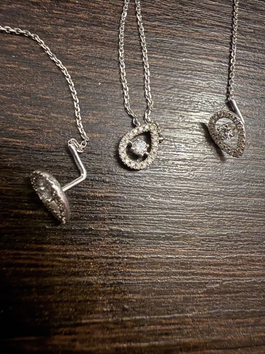 Lantisor si cercei cu diamante