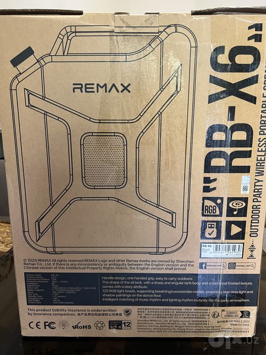 Продам блютуз колонку Remax RB-X6 с микрофонами
