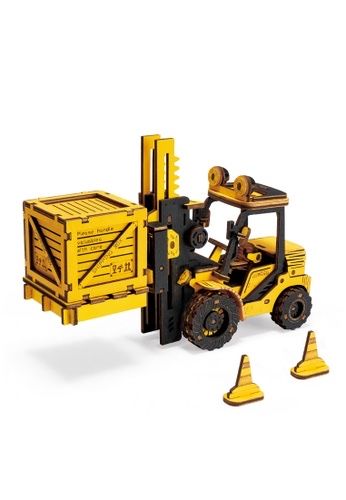 Деревянный конструктор ROKR вилочный погрузчик