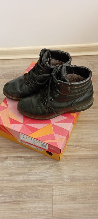 Кожаные ботинки (подклад и стельки натуральный  мех)