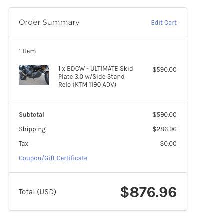 Black Dog Cycle Works Skid Plate за КТМ 1190 Adventure (Тава)