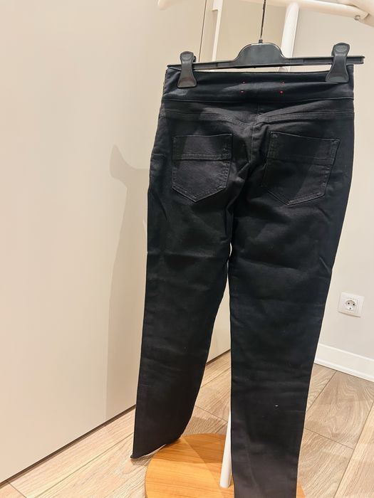 Elisabetta Franchi дънков панталон с висока талия в черно с лого