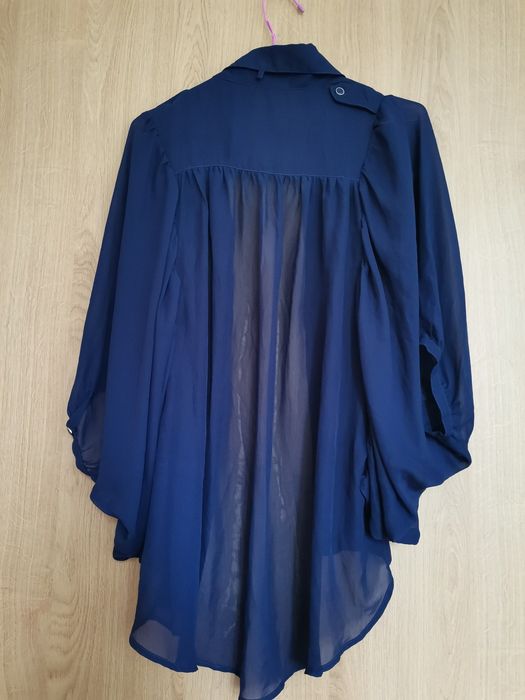 Bluza din voal bleumarin 38, tip fluture