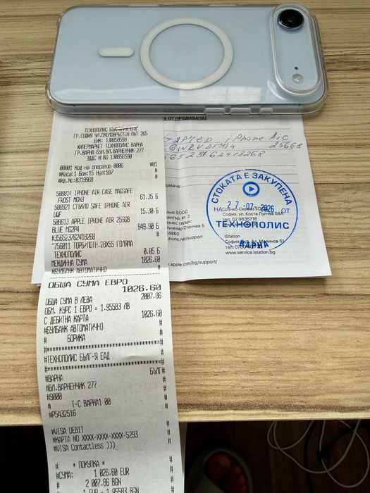 iPhone Air 256 GB Sky Blue чисто нов