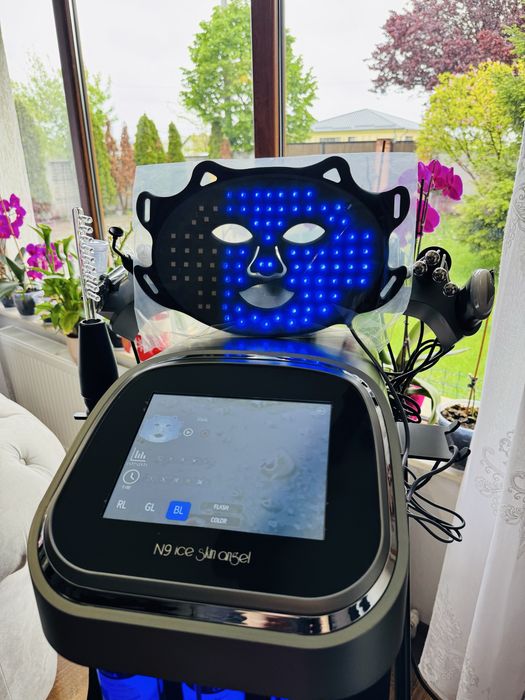 Noua, Sigilata! Factura & Garantie! Combina Hidrafacial 12 FUNCTII, masca led, radiofrecventa, spatula ultrasonica, hidrafacial