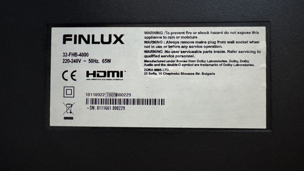 Телевизор Finlux 32 инча