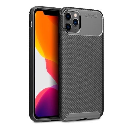 Iphone 11/12/13/14/15/16/17 Pro Max Husa Silicon Neagra Carbon Anti So