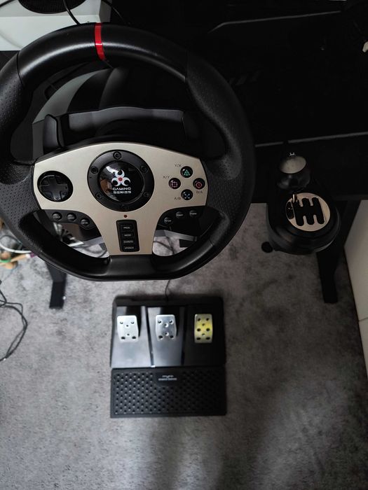 Volan Gaming MYRIA MG7418+Pedale+Schimbător de viteze