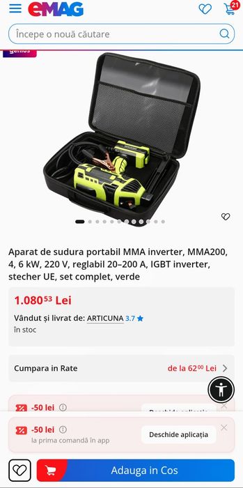 Aparate sudura 2 bucăți + masca + electrozi