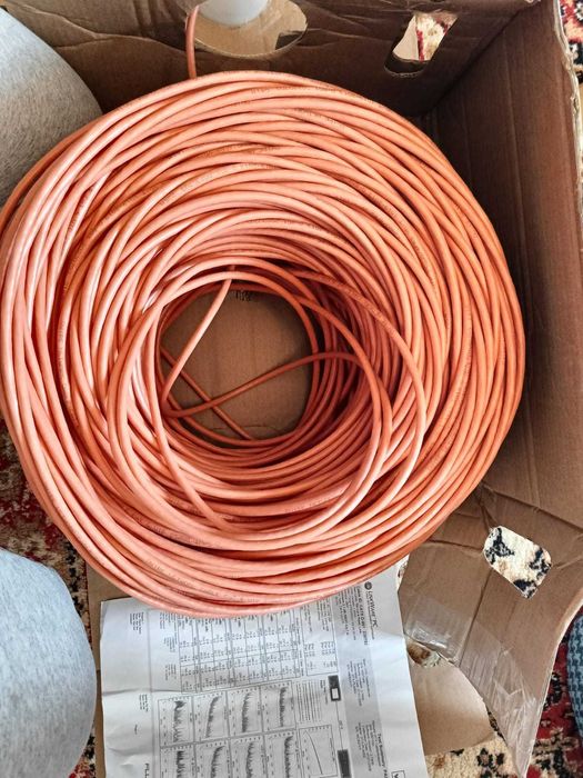Кабель сетевой, Cat6, UTP. + - 0,56 мм для внутренних работ