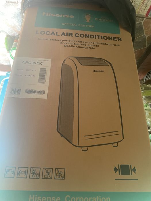 Aer condiționat portabil Hisense APC09QC 9000 BTU, ca nou, în garanție