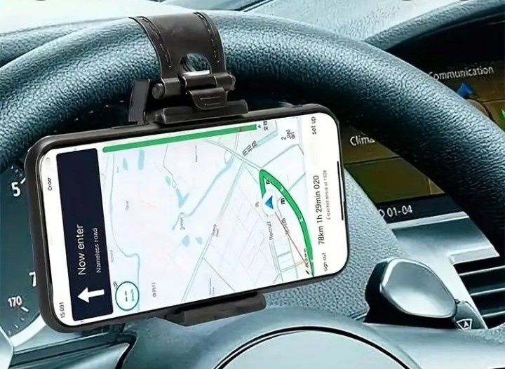 Стабилна стойка за телефон, за волана