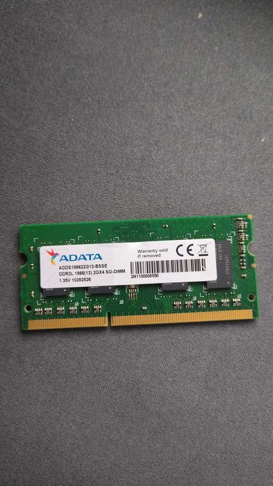 Memorie RAM ADATA pentru laptop, 4GB DDR3L, frecvență 1866 MHz