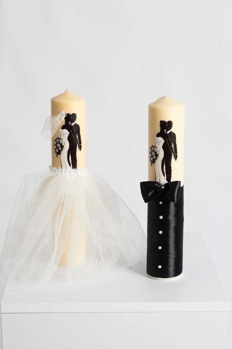 Lumânări de nuntă elegante, cununie religioasa – de la 200 lei / set