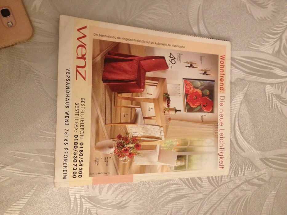 WENZ 1999/2000 Немско луксозно списание за мода и дома журнал каталог