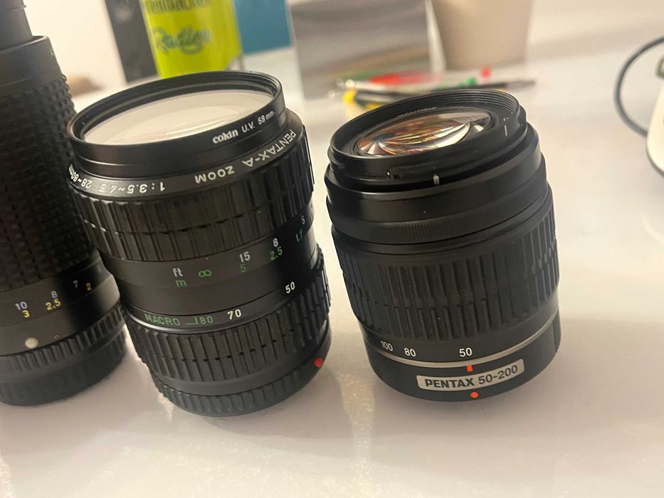 Obiective K montura  SMC Pentax ,135mm f2,8 ,28-80, 80-200mm