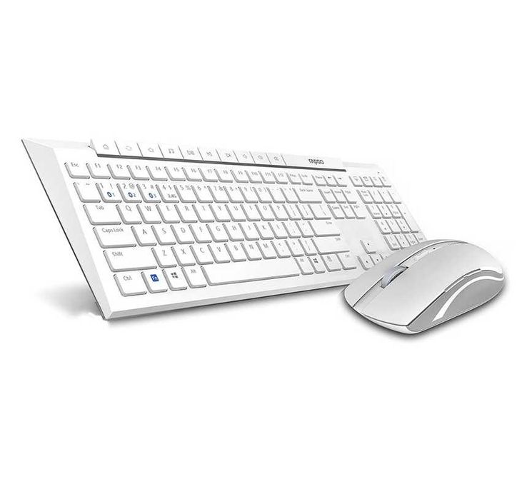 Беспроводная клавиатура и мышь - Rapoo 8210M (Black-White)