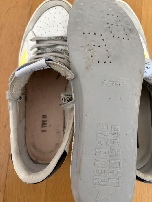 Sneakers Golden Goose Ball Star – Alb și Galben Fluorescent – Mărimea EU 40
