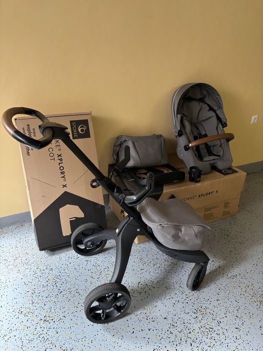 Stokke Xplory X + бебешки кош - цвят Modern Grey