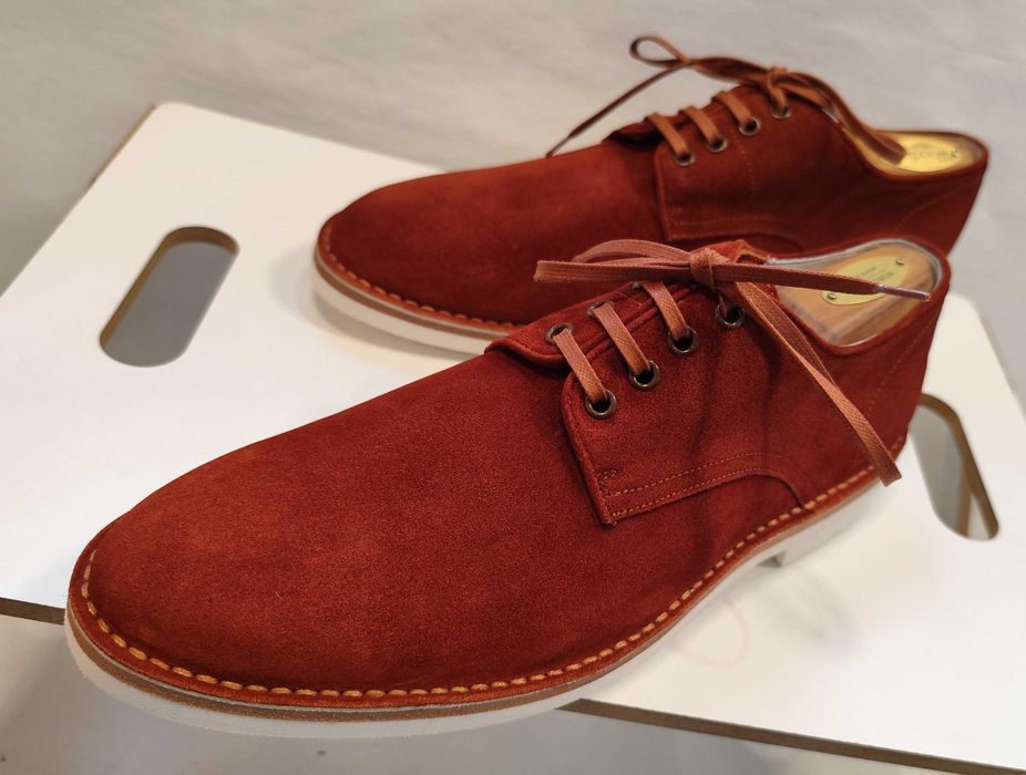 Pantofi derby 42.5 43 de lux Hugo Boss NOI piele naturala moale suede