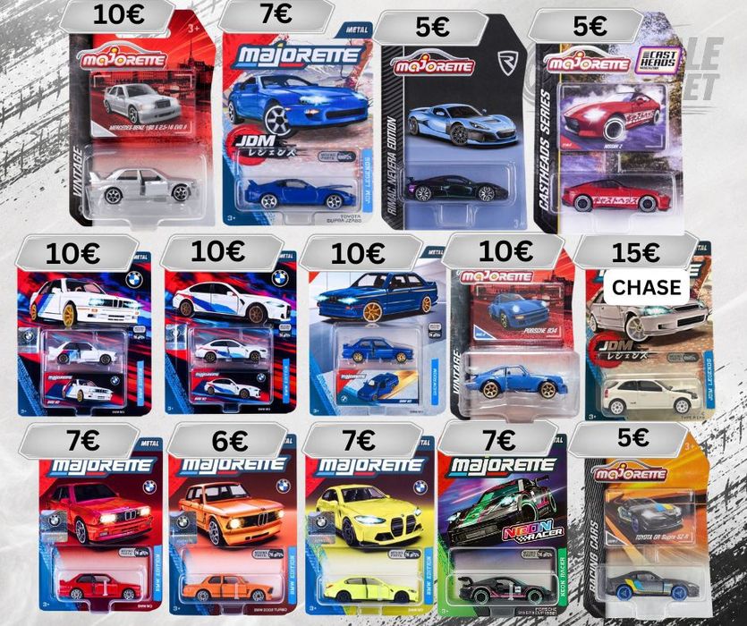 Hot Wheels, Matchbox и Majorette колички
