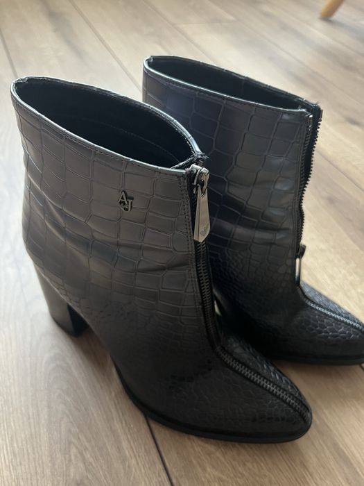 Сиви кожени боти ARMANI