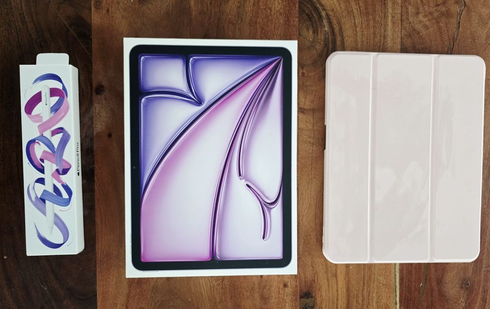 Apple ipad air 11-inch (M2) 256GB Purple + Pencil Pro + Husa