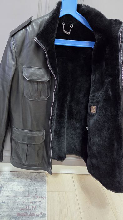 Кожанная куртка зима