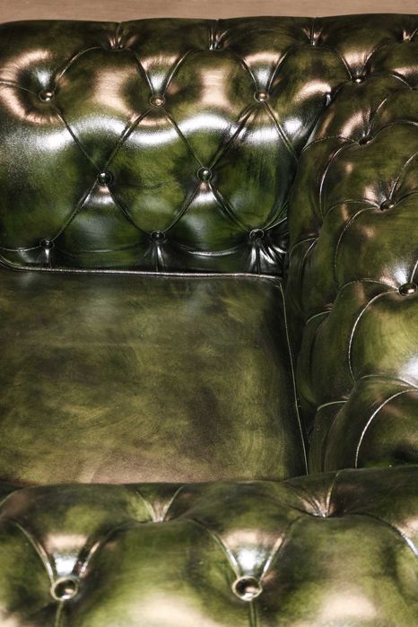 Fotoliu Chesterfield, piele naturala bison