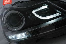 Faruri LED DRL Mercedes C-Class W204 S204 Facelift (2011-2014) Negru S