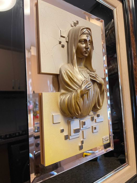 tablou religios în relief efect 3D dim 60x50cm icoană în stil modern