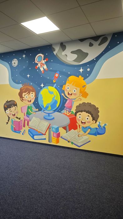 Роспись стен в школах и садиках