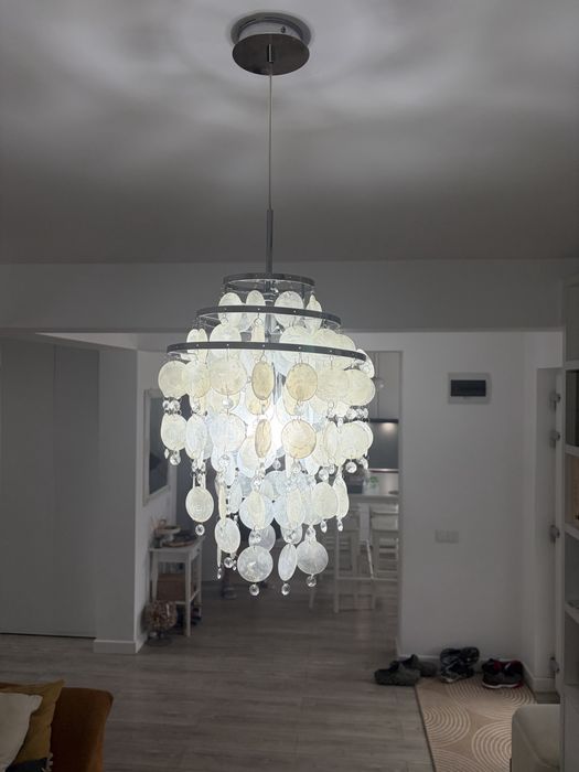 Vand lustra eglo cu decoratiuni scoici