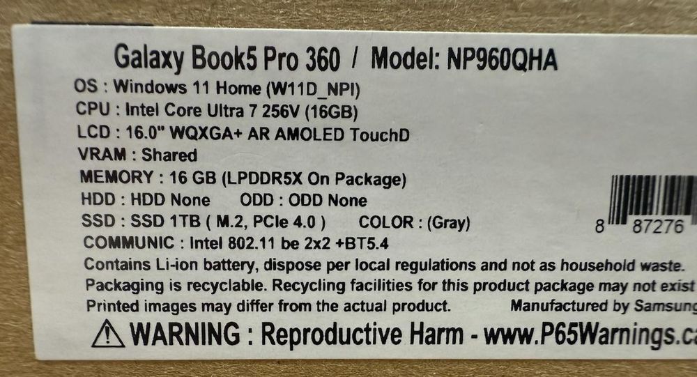 Ультрабук Samsung Galaxy Book5 Pro 360 16" (USA)