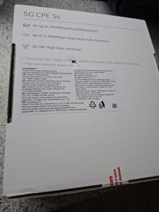 Router wireless Huawei 5G CPE 5s