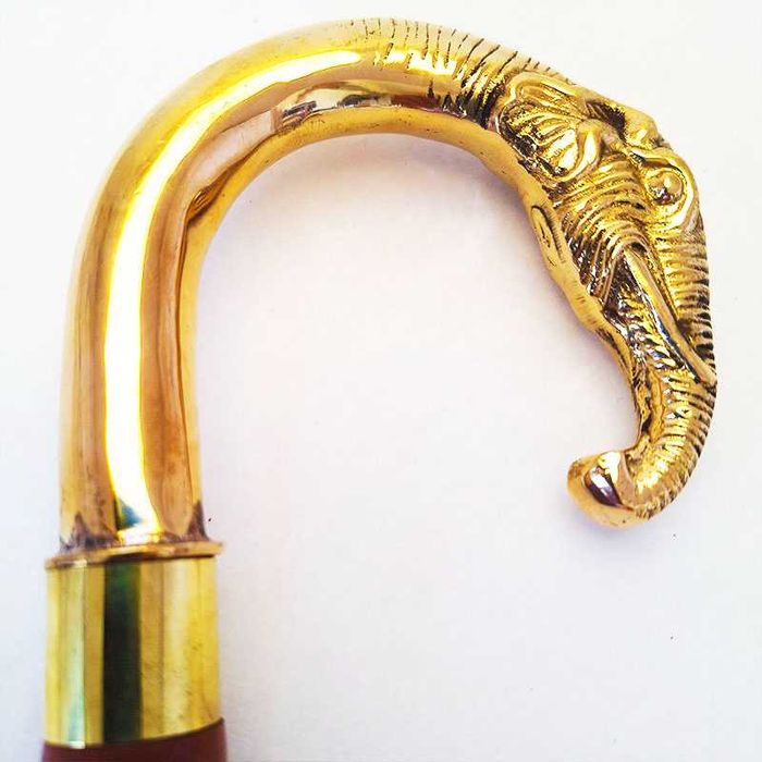 Първокласни бастуни с бронзови дръжки и тиково дърво