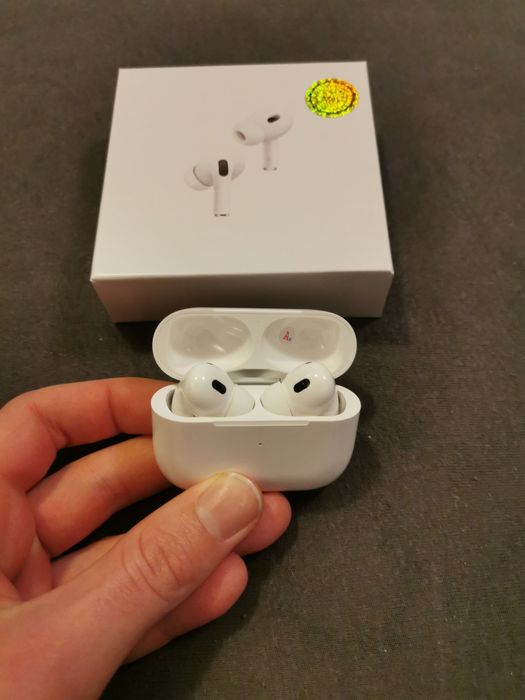 Căști wireless TWS tip AirPods Pro + cutie + cablu (ANC)