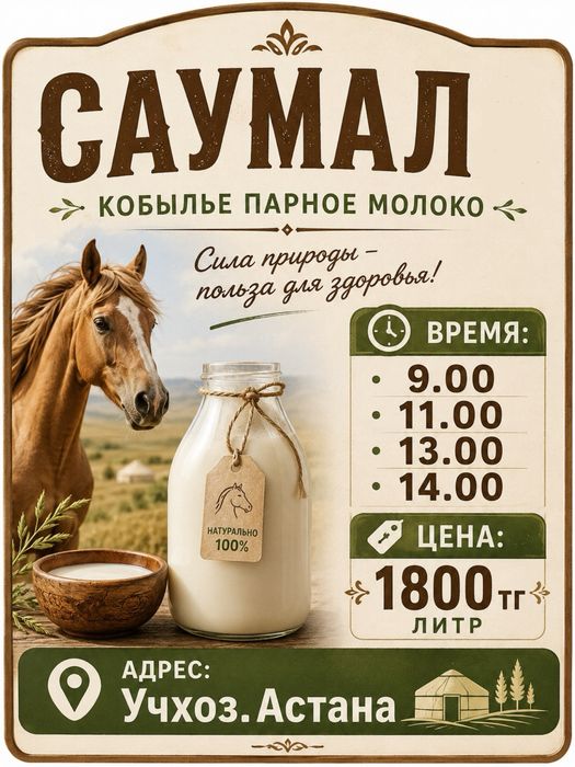 Саумал Қымыз Кумыс Кобылье молоко